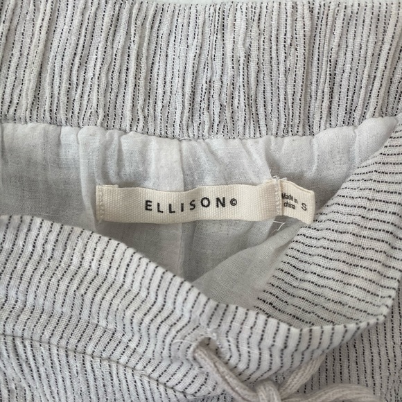 Ellison Pinstripe Linen Shorts - Picture 3 of 5